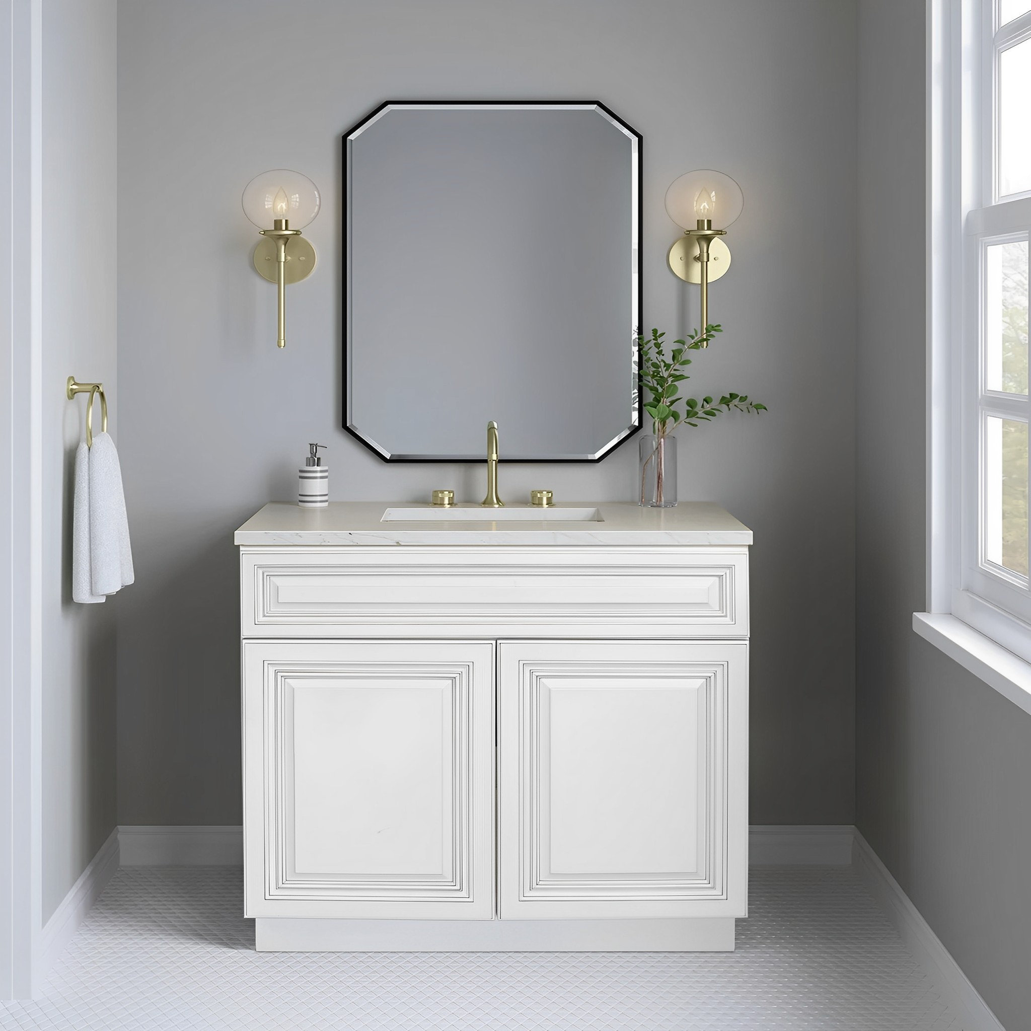 Vanity Atelier 24" Bathroom Vanity Sink Base Cabinet in Antique White ...